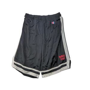 Champion Ball State Cardinals Basketball Shorts SZ M Black Graphic Logo